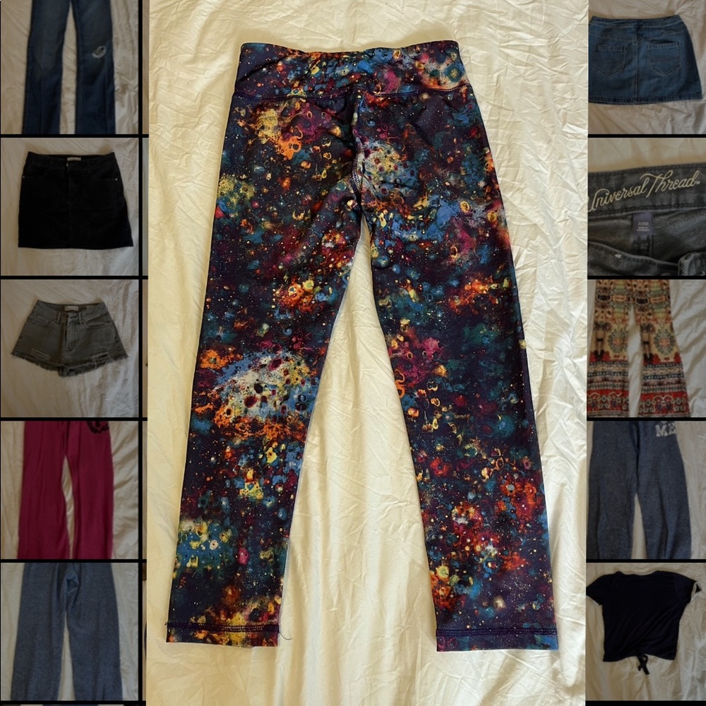 Galaxy Print Workout Pants